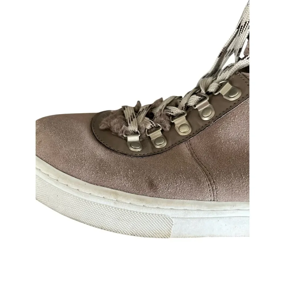 Sam Edelman Grey Suede & Faux Shearling Sneaker Booties
